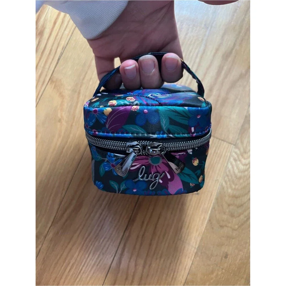 Lug Mini Jewelry Case - Mini Swizzle Floral Purple Blue